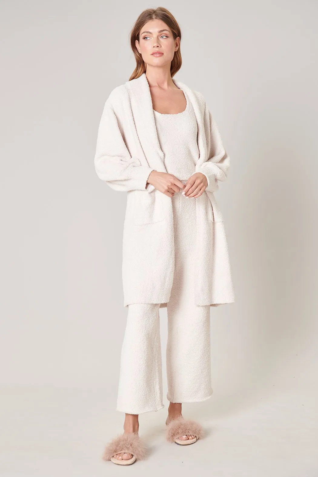 Cloud Nine Fuzzy Shawl Collar Cardigan