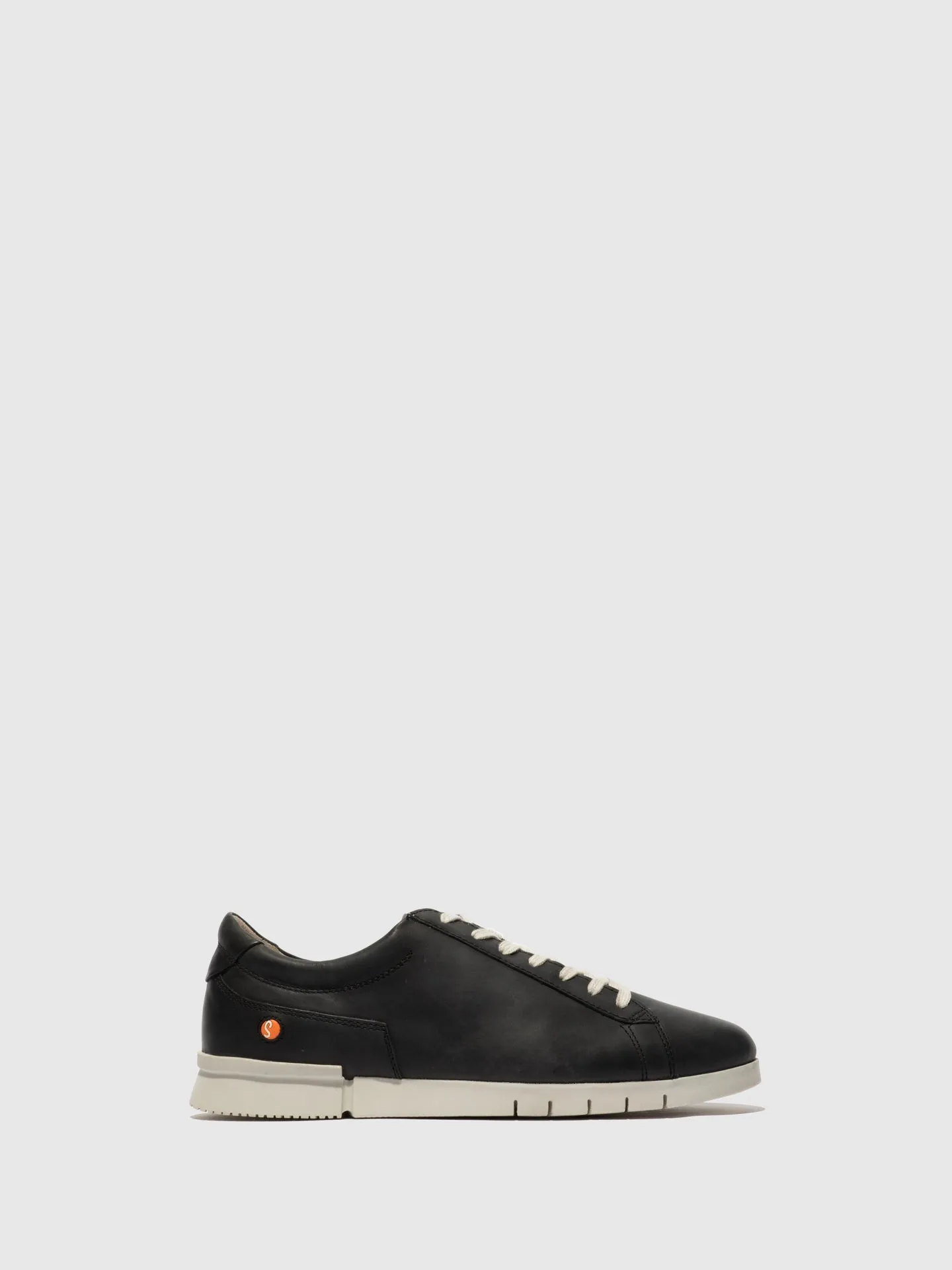 Coal Black Lace-up Trainers