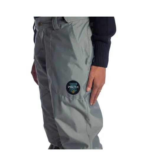 Comodi pantaloni da snowboard da donna NIKITA Eco-White Pine, pantaloni da neve traspiranti, NOWBECO-PLT grigio