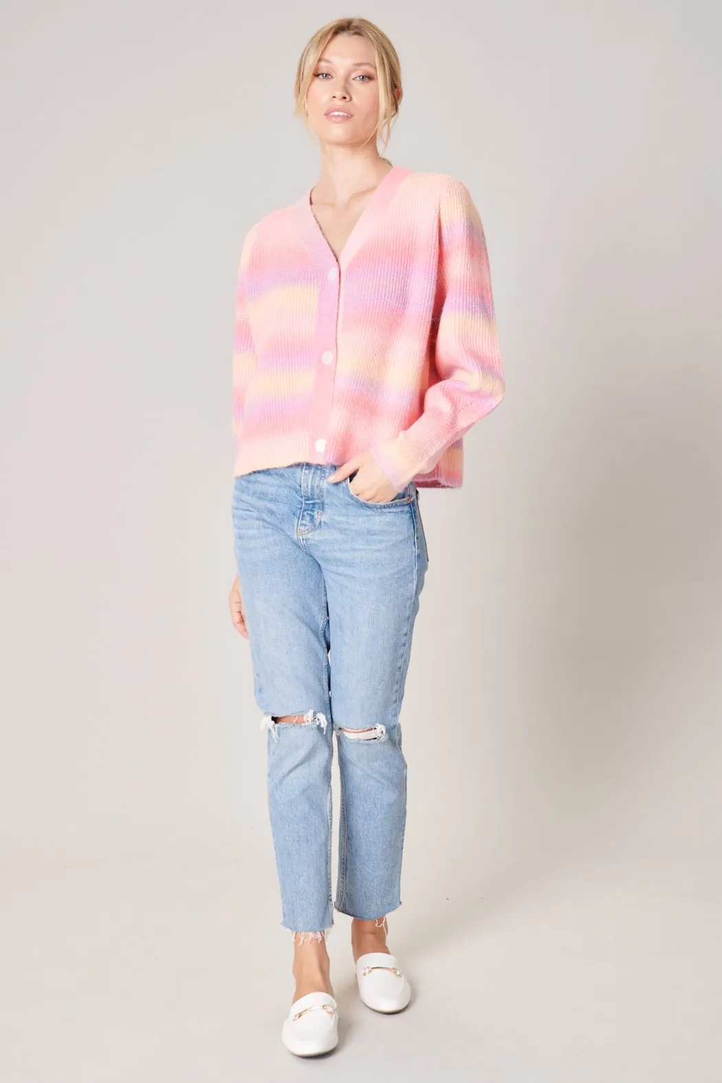 Cotton Candy Skies Button Front Cardigan