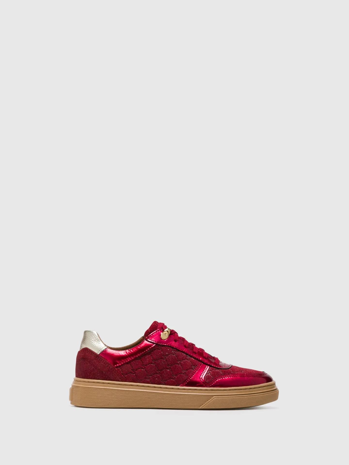 Crimson Lace-up Trainers