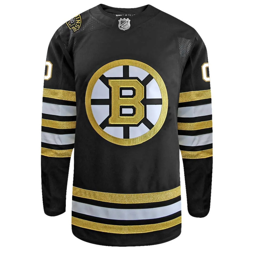 Customizable Boston Bruins Centennial Adidas Primegreen Authentic NHL Hockey Jersey     