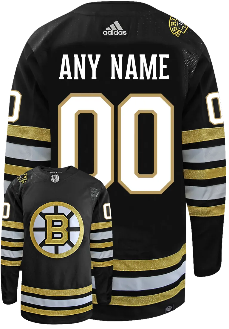 Customizable Boston Bruins Centennial Adidas Primegreen Authentic NHL Hockey Jersey     