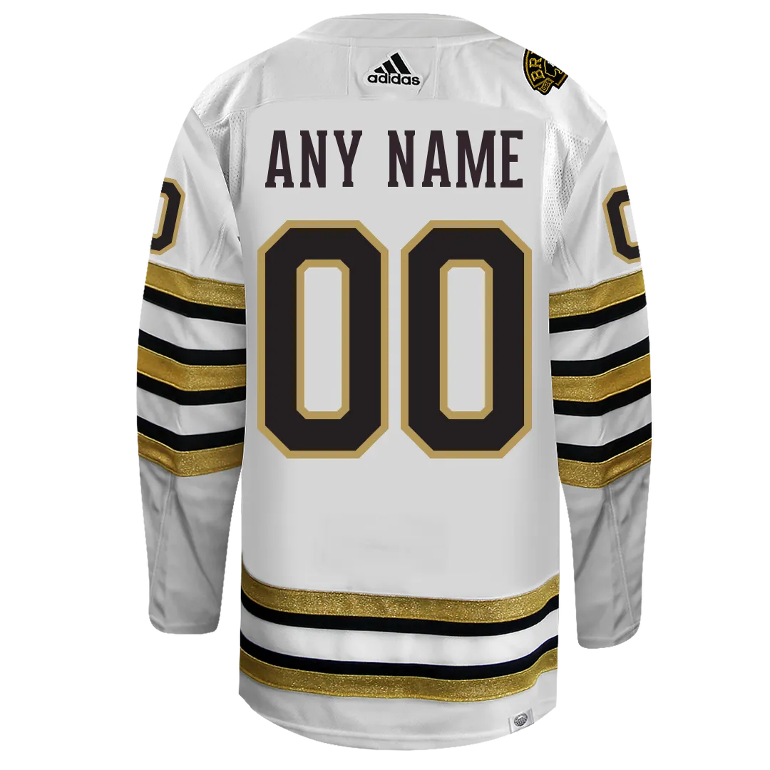 Customizable Boston Bruins Centennial Adidas Primegreen Authentic NHL Hockey Jersey     