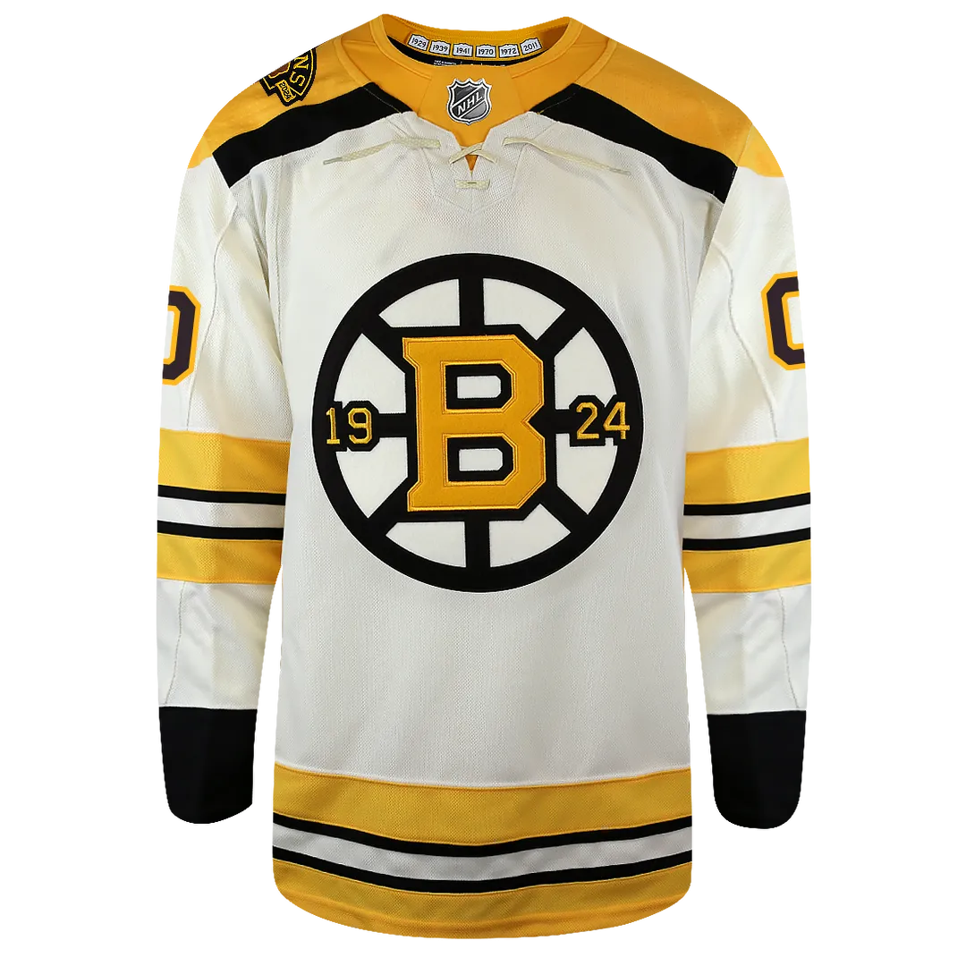 Customizable Boston Bruins Centennial Adidas Primegreen Authentic NHL Hockey Jersey     