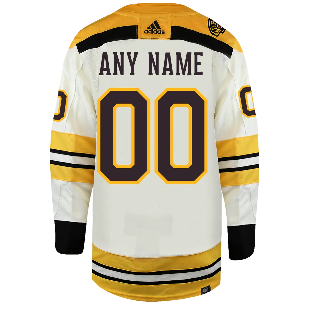 Customizable Boston Bruins Centennial Adidas Primegreen Authentic NHL Hockey Jersey     