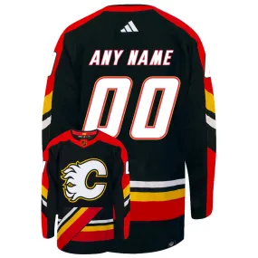 Customizable Calgary Flames Adidas 2022 Primegreen Reverse Retro Authentic NHL Hockey Jersey     