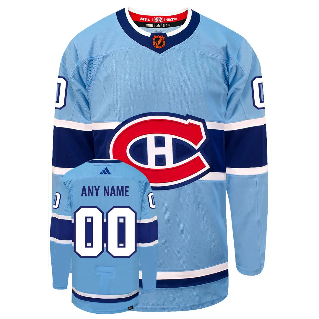 Customizable Montreal Canadiens Adidas 2022 Primegreen Reverse Retro Authentic NHL Hockey Jersey     