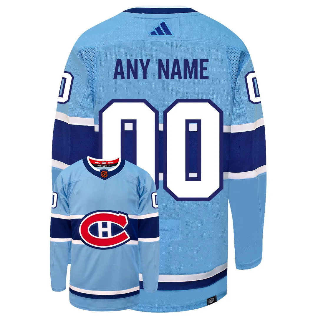 Customizable Montreal Canadiens Adidas 2022 Primegreen Reverse Retro Authentic NHL Hockey Jersey     