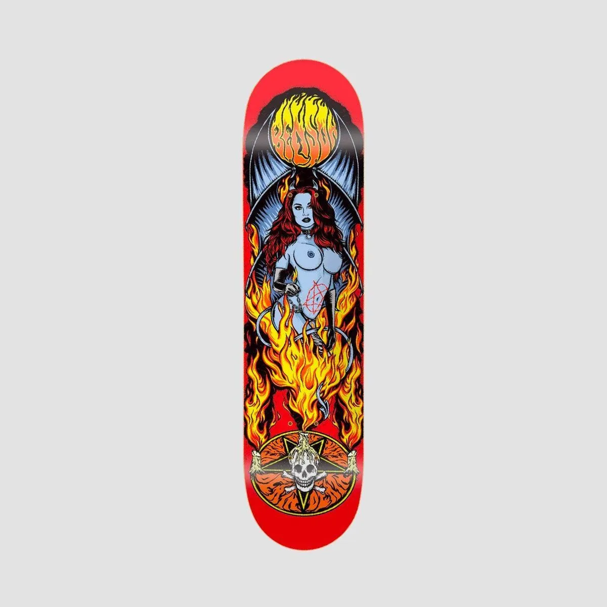 Death Benson Devil Blue Woman Skateboard Deck - 8.5