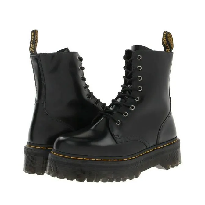 Dr. Martens Jadon 8-Eye Leather Platform Boot for Men and Women Black