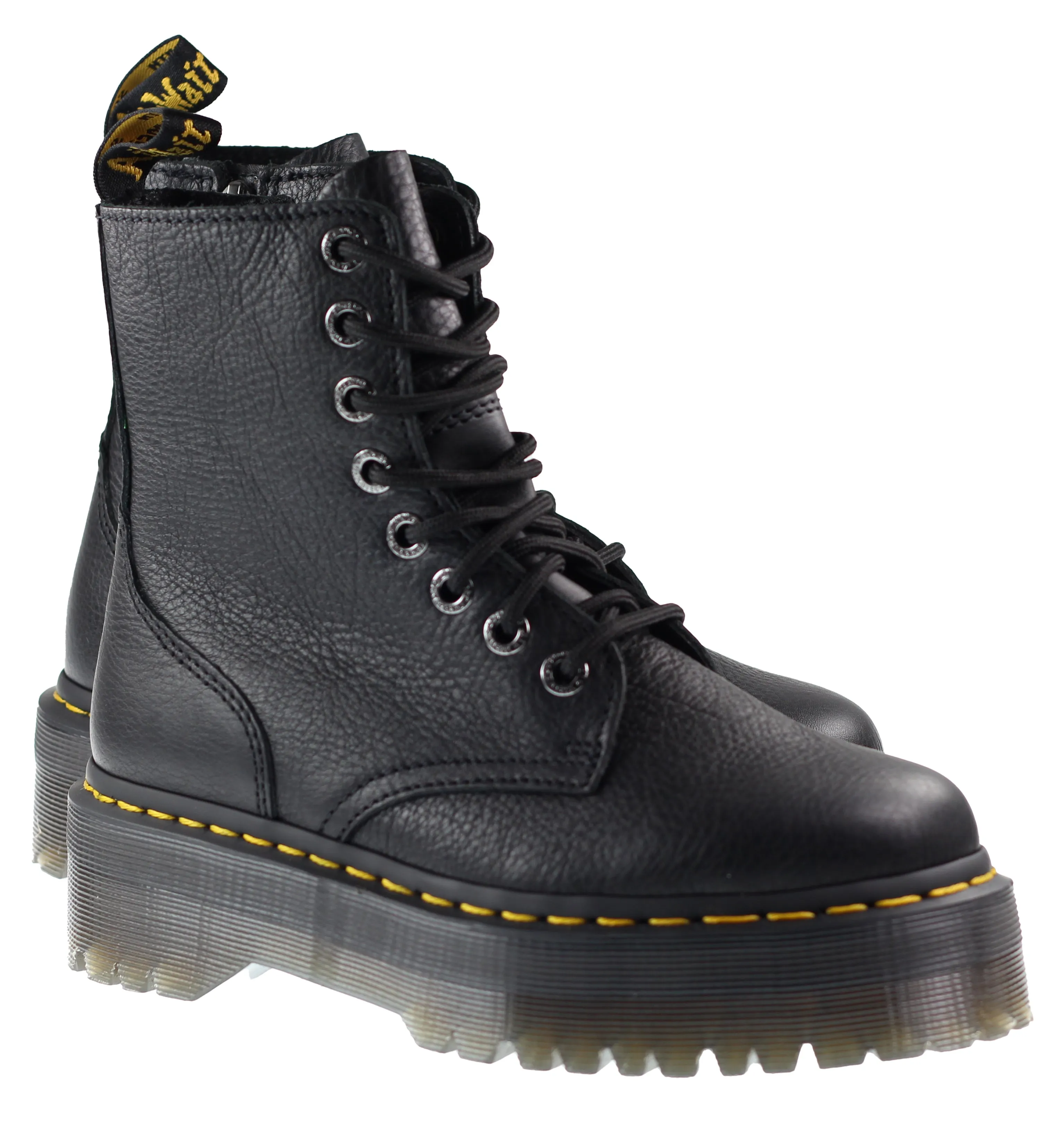 Dr Martens Womens Jadon III Pisa Leather Platform Boot Black