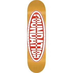 Foundation Oval Skateboard Deck Orange 8.25