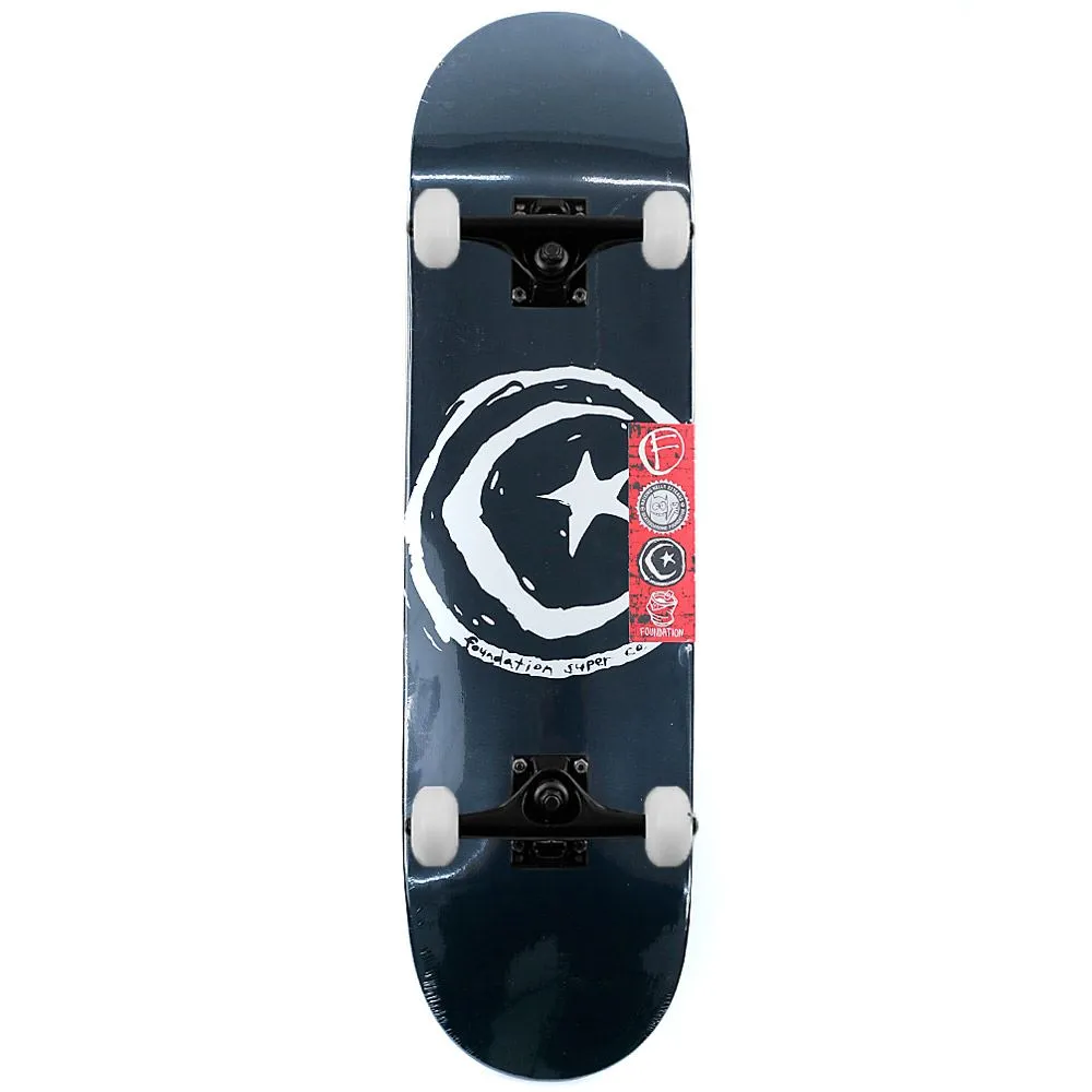 Foundation Star & Moon Black Complete Skateboard 8.375