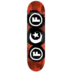 Foundation Trio Skateboard Deck Red 8.5