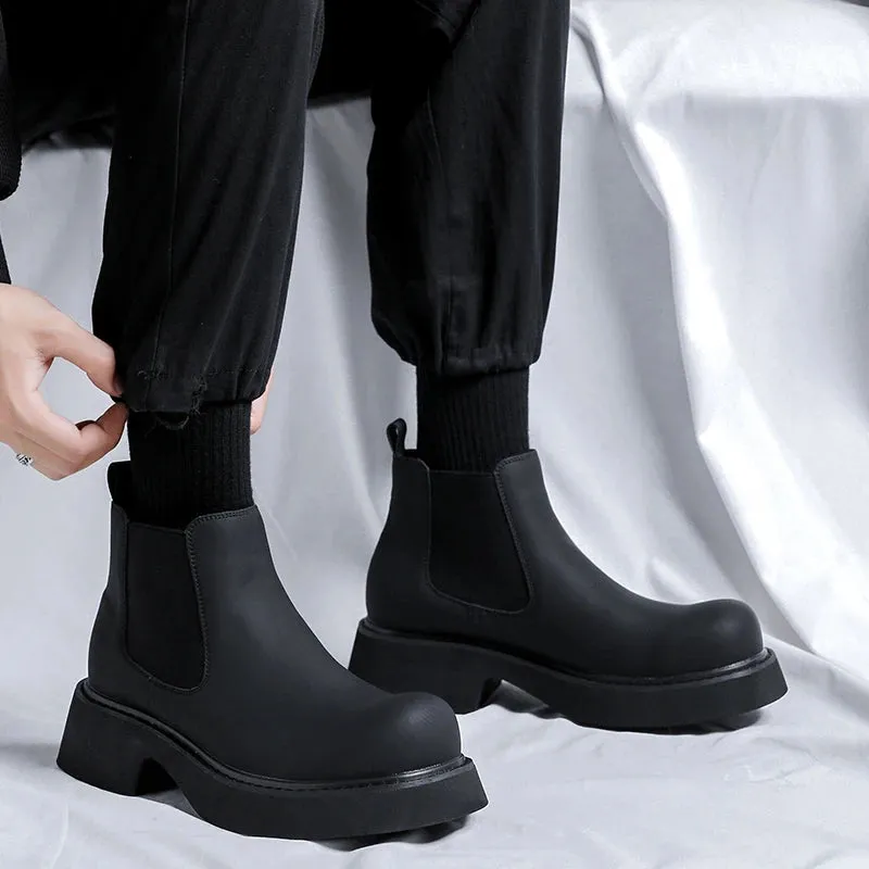 Galhyeon Matte Black Chelsea Boots