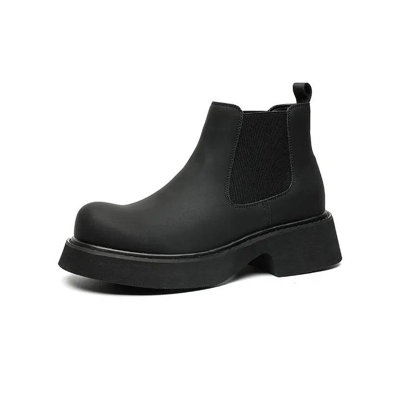 Galhyeon Matte Black Chelsea Boots