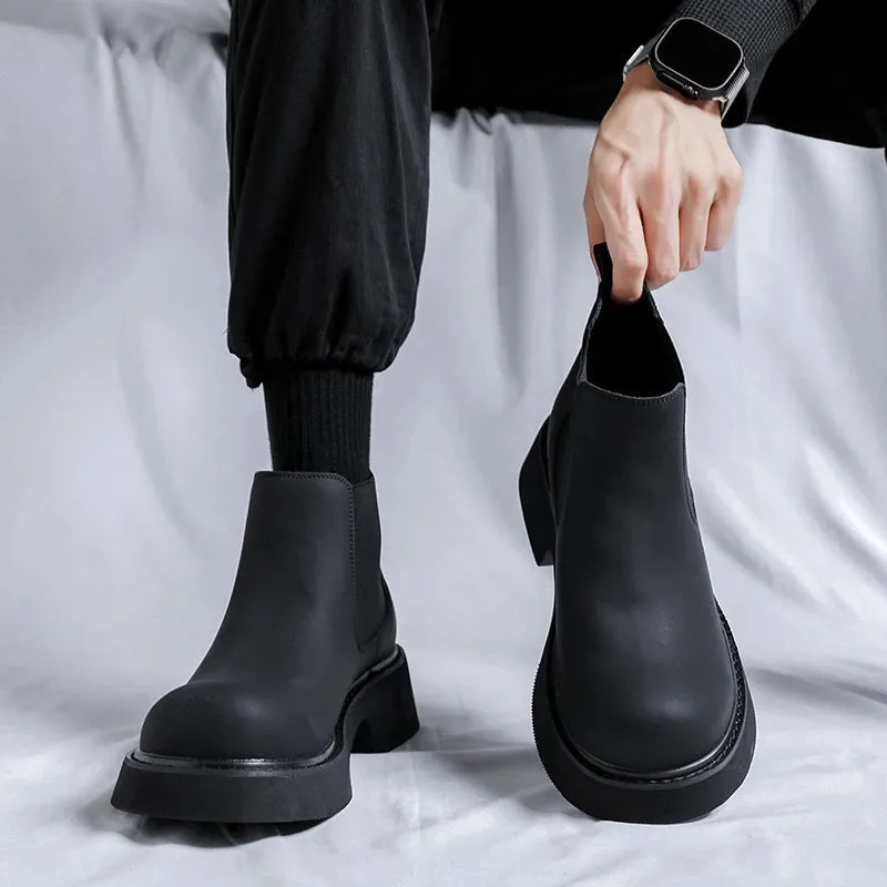 Galhyeon Matte Black Chelsea Boots