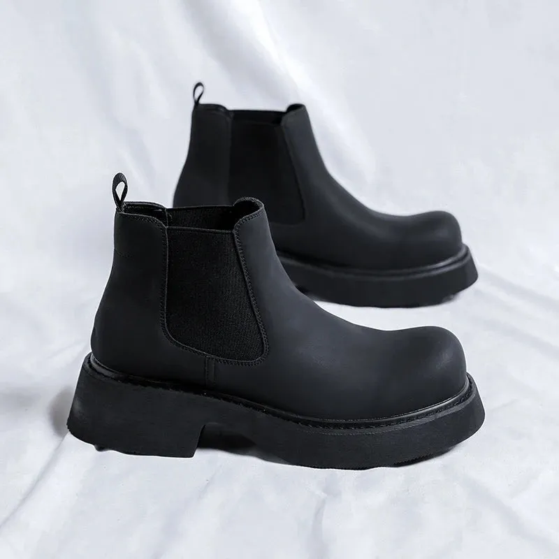 Galhyeon Matte Black Chelsea Boots