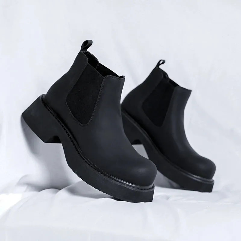 Galhyeon Matte Black Chelsea Boots