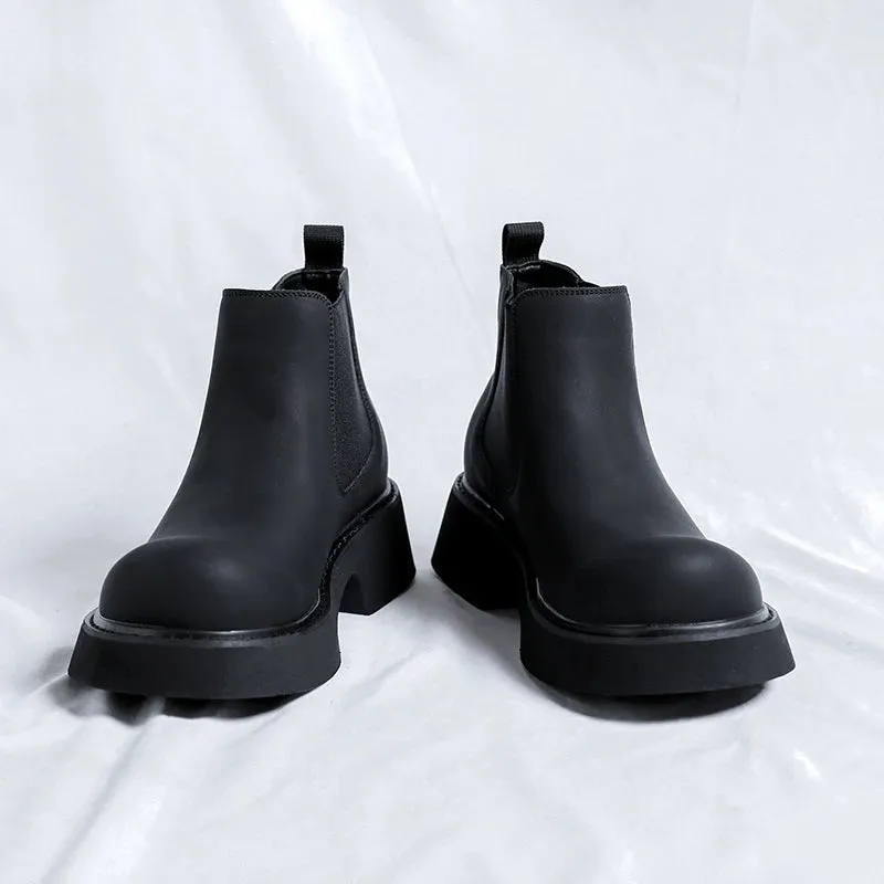 Galhyeon Matte Black Chelsea Boots