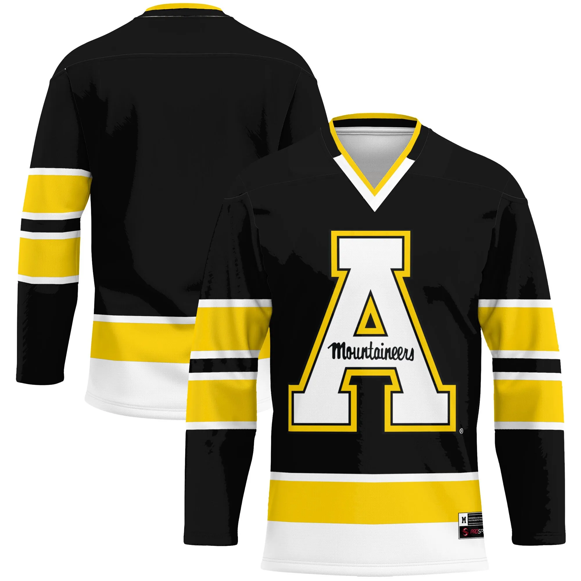 GameDay Greats Appalachian State Mountaineers Black Hockey Jersey