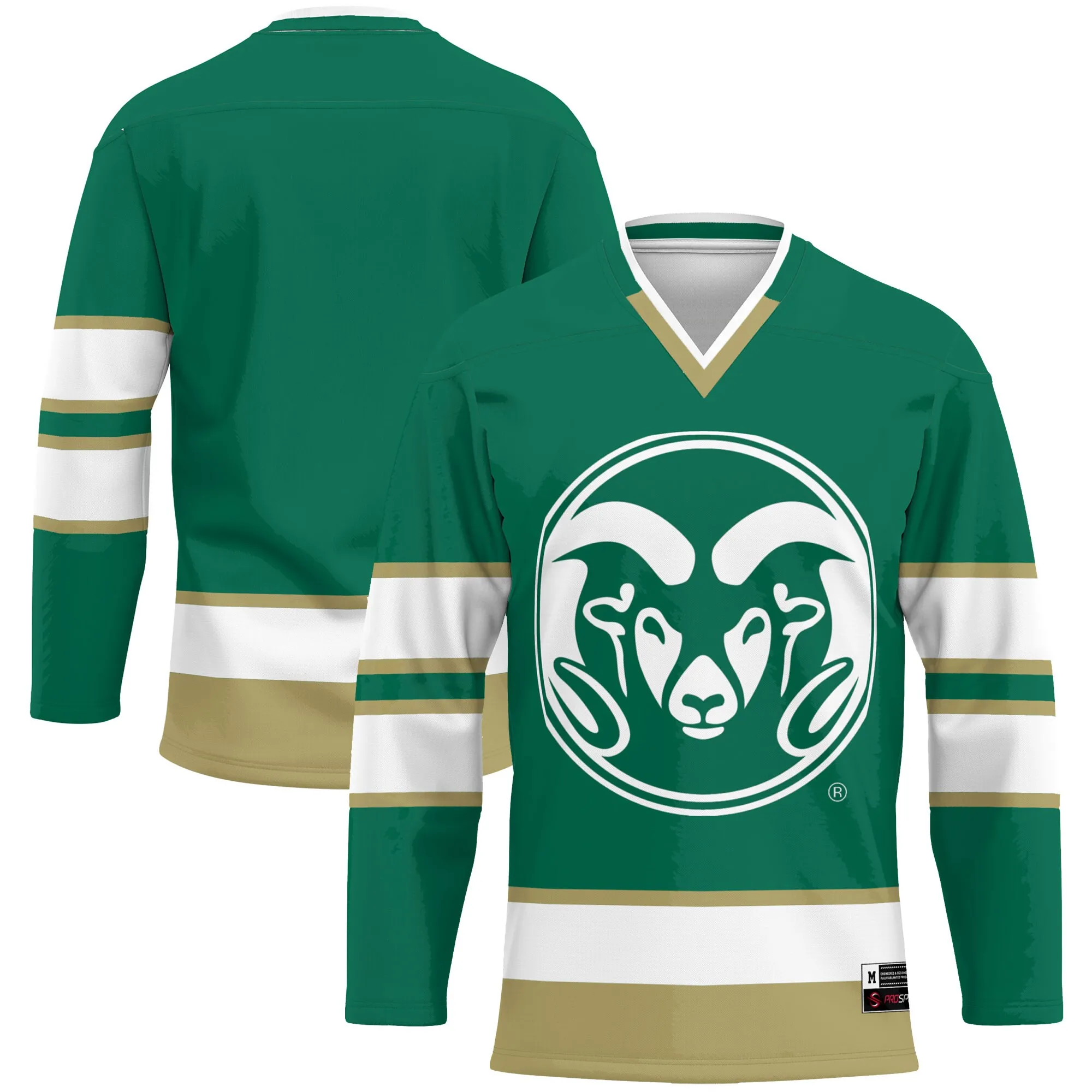 GameDay Greats Colorado State Rams Green Hockey Jersey