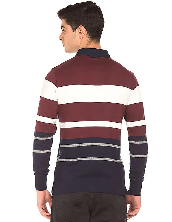 Gant Striped Long Sleeve Polo Shirt