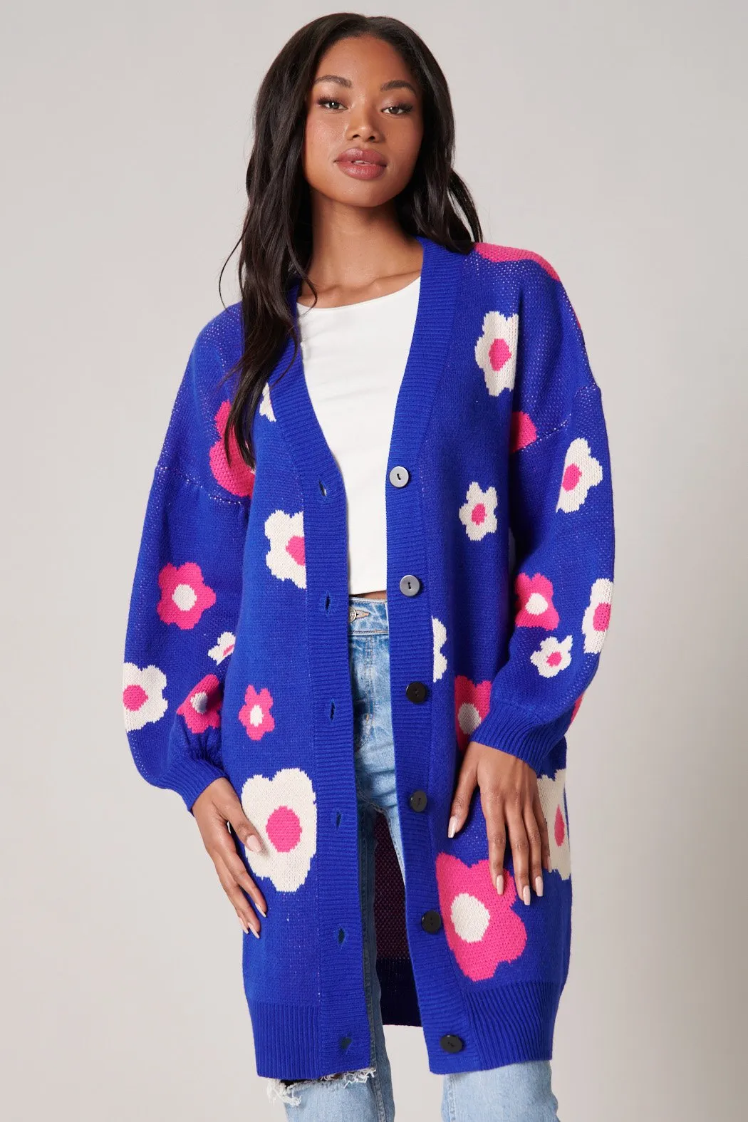 Gilly Floral Oversized Cardigan