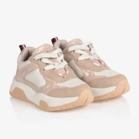 Girls Pink & Beige Trainers