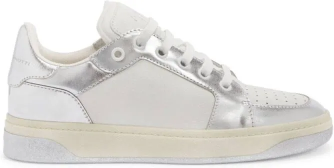 Giuseppe Zanotti logo-patch leather sneakers White