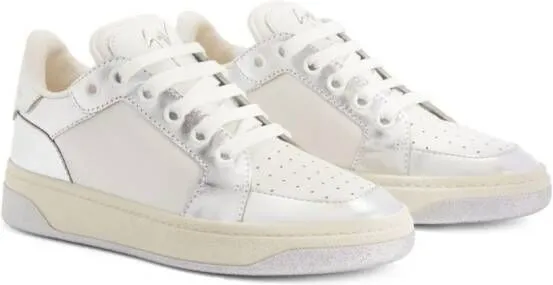 Giuseppe Zanotti logo-patch leather sneakers White