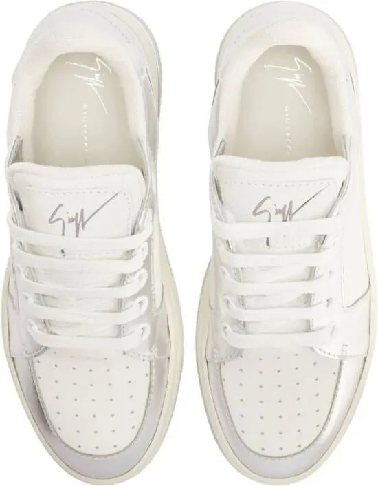 Giuseppe Zanotti logo-patch leather sneakers White