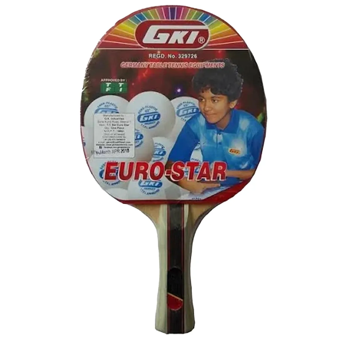 GKI Euro Star Table Tennis Bat with Cover