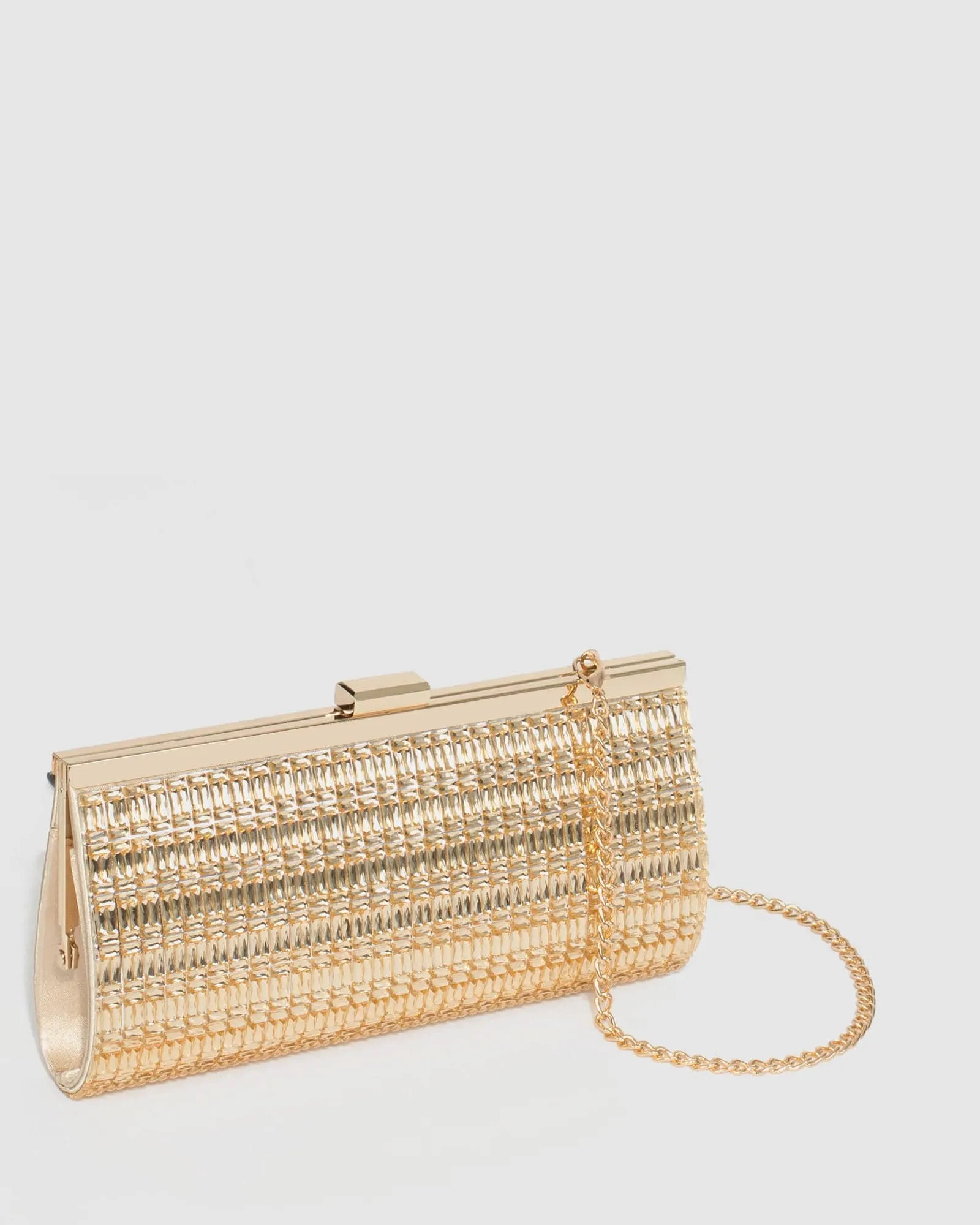 Gold Liza Sparkle Clutch Bag