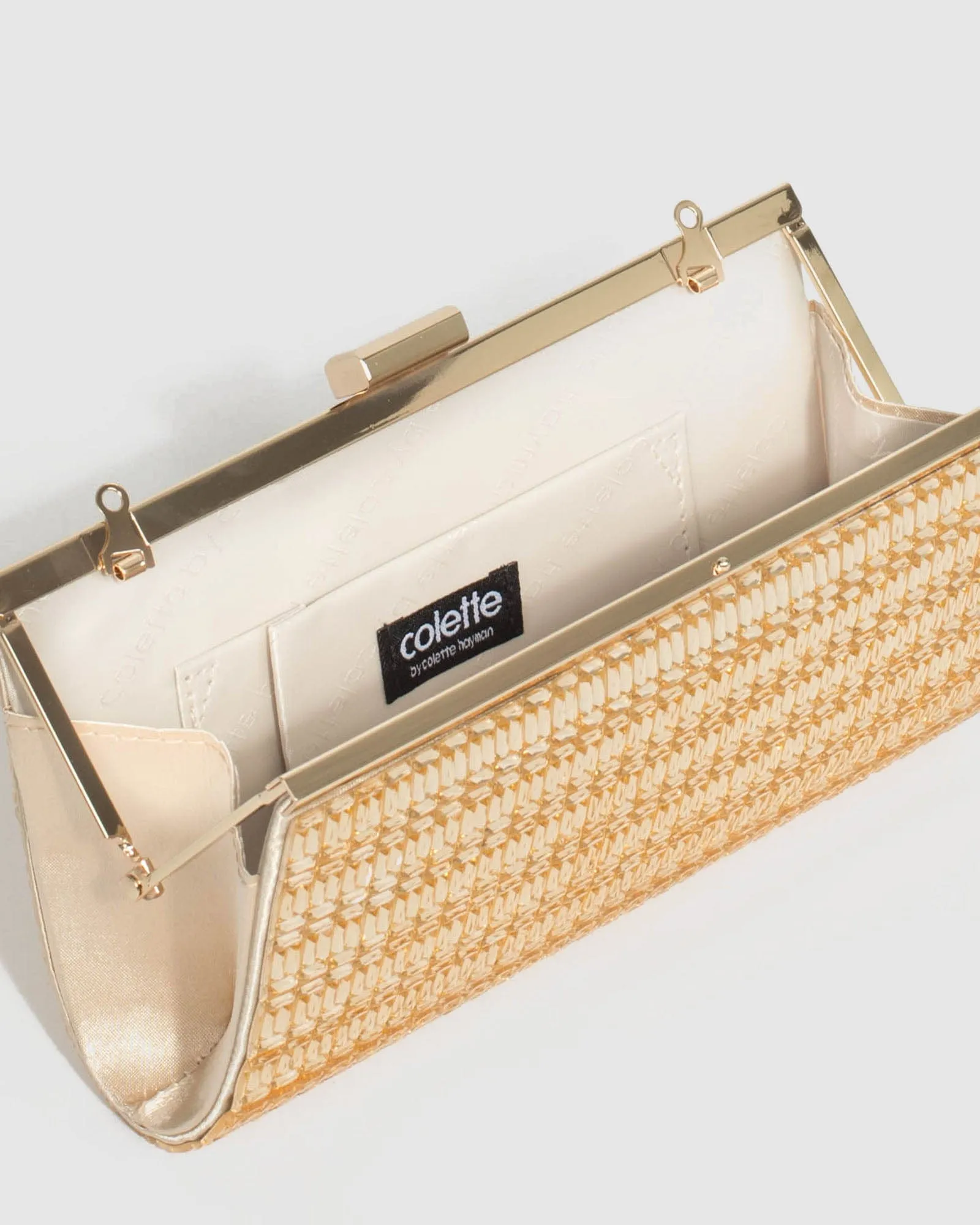 Gold Liza Sparkle Clutch Bag