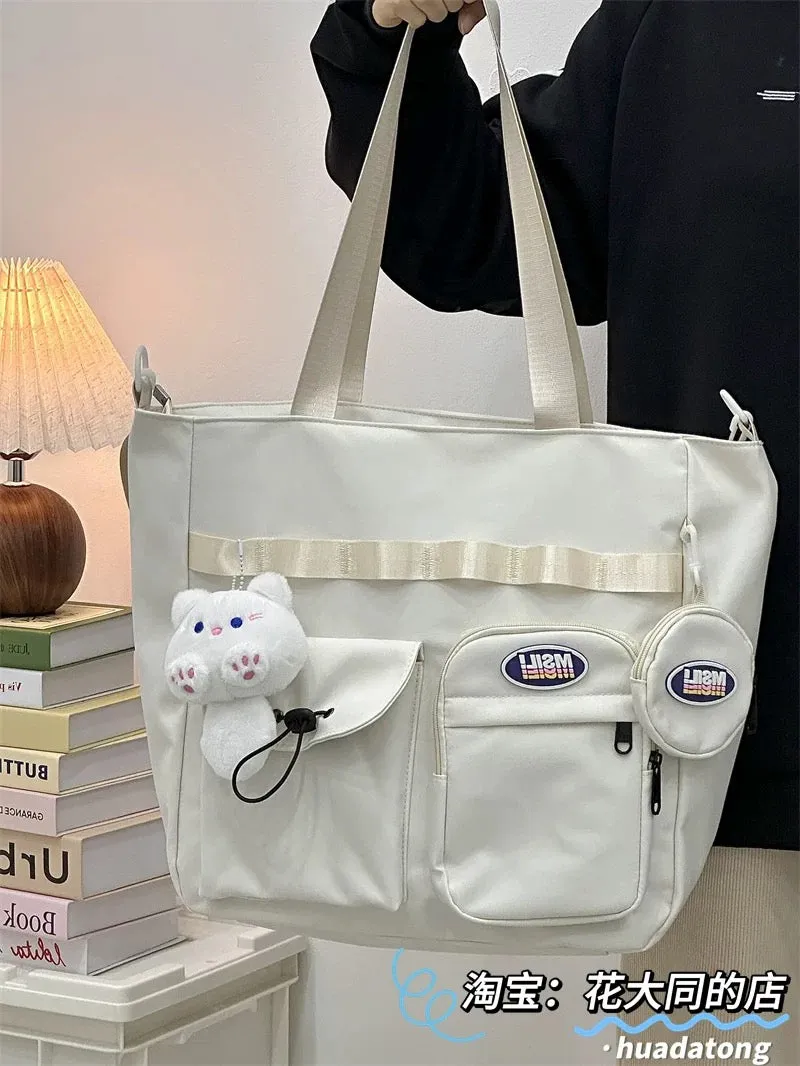 Good-looking Korean style large-capacity junior high school student crossbody bag for girls to go to school and remedial lessons