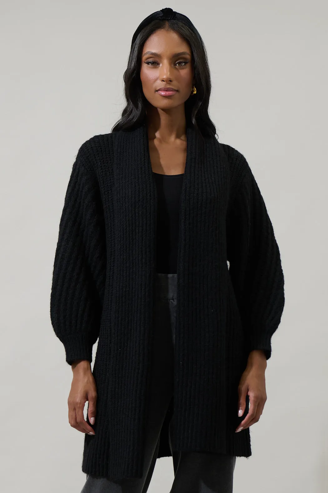 Haeli Oversized Open Front Cardigan