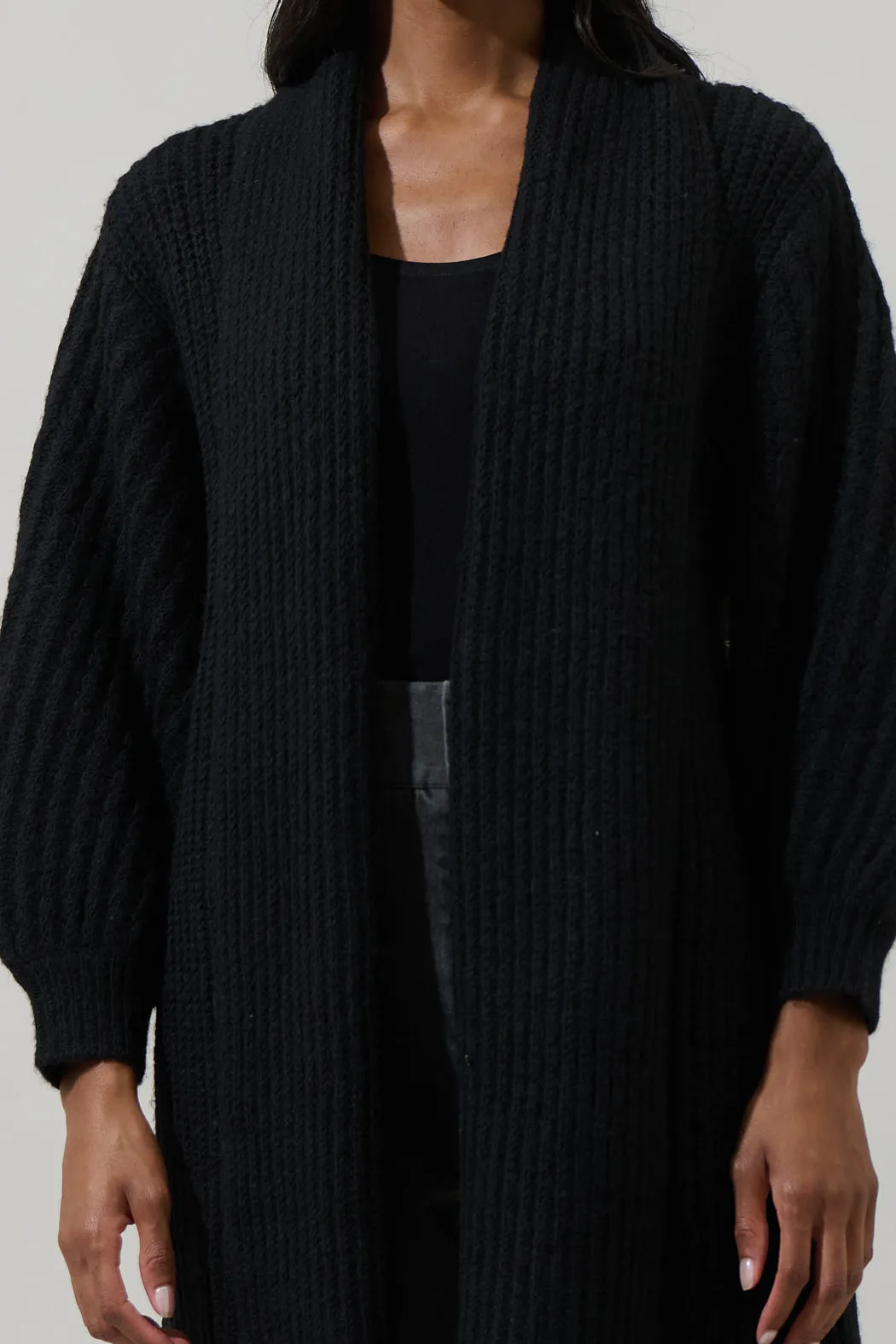 Haeli Oversized Open Front Cardigan