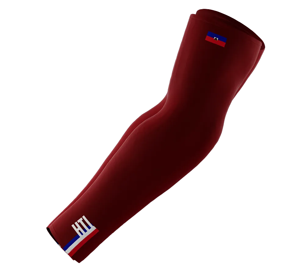 Haiti Code Compression Arm Sleeves - Walking - Cycling - Running - Golf - Baseball - Basketball