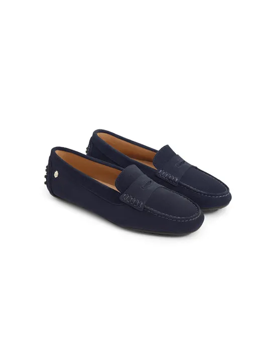 Hemsby navy suede Driving Shoes