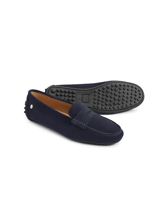 Hemsby navy suede Driving Shoes