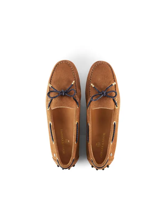 Henley tan & navy Driving Shoes