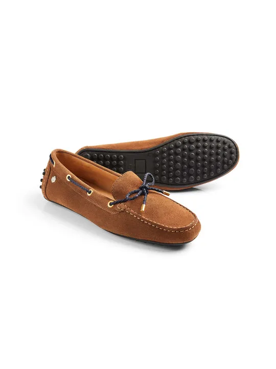 Henley tan & navy Driving Shoes