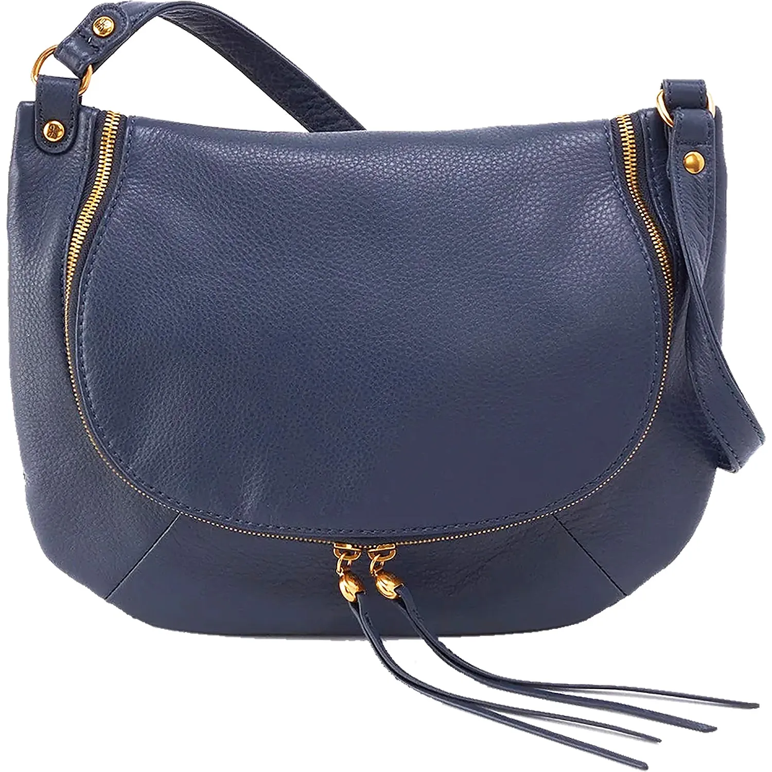 Hobo Fern Medium Shoulder Bag Sapphire Pebbled Leather