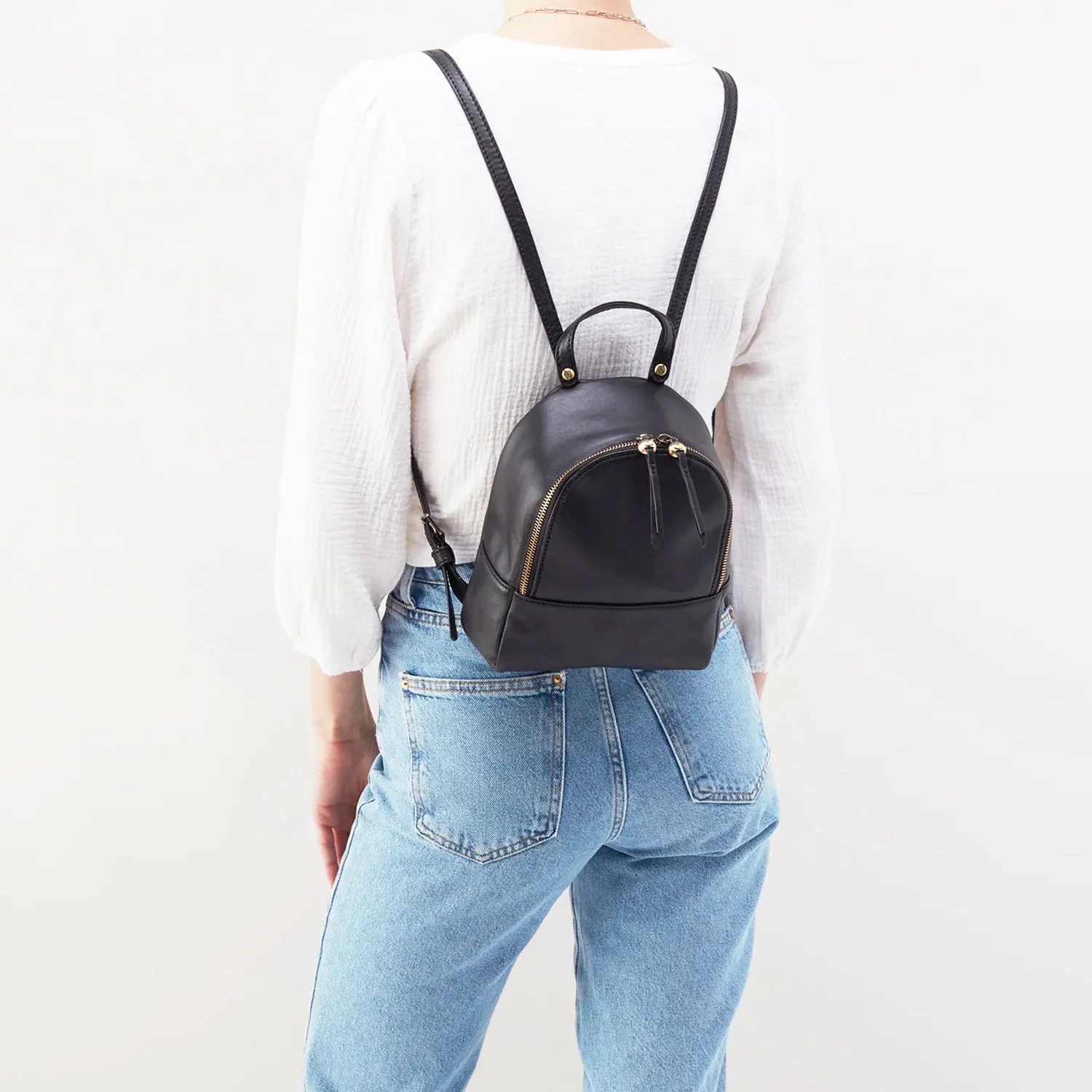 Hobo Juno Mini Backpack Black Leather