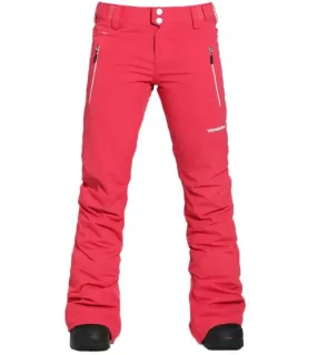 HORSEFEATERS AVRIL pantaloni da snowboard da donna pantaloni invernali con membrana idrorepellente OW197D rosa fluo