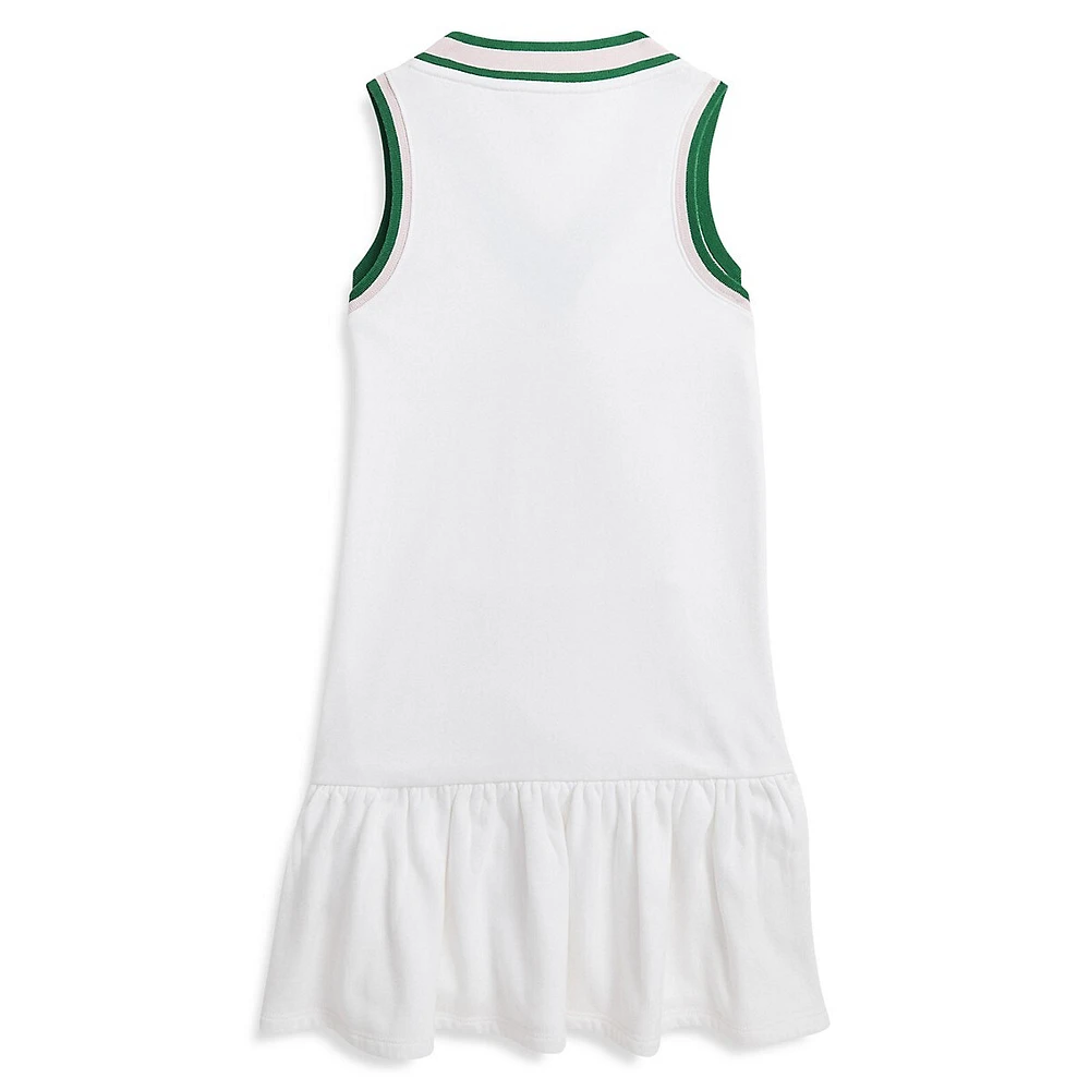 Hudson's Bay Girl's Sleeveless Cricket-Stripe Terry Dress