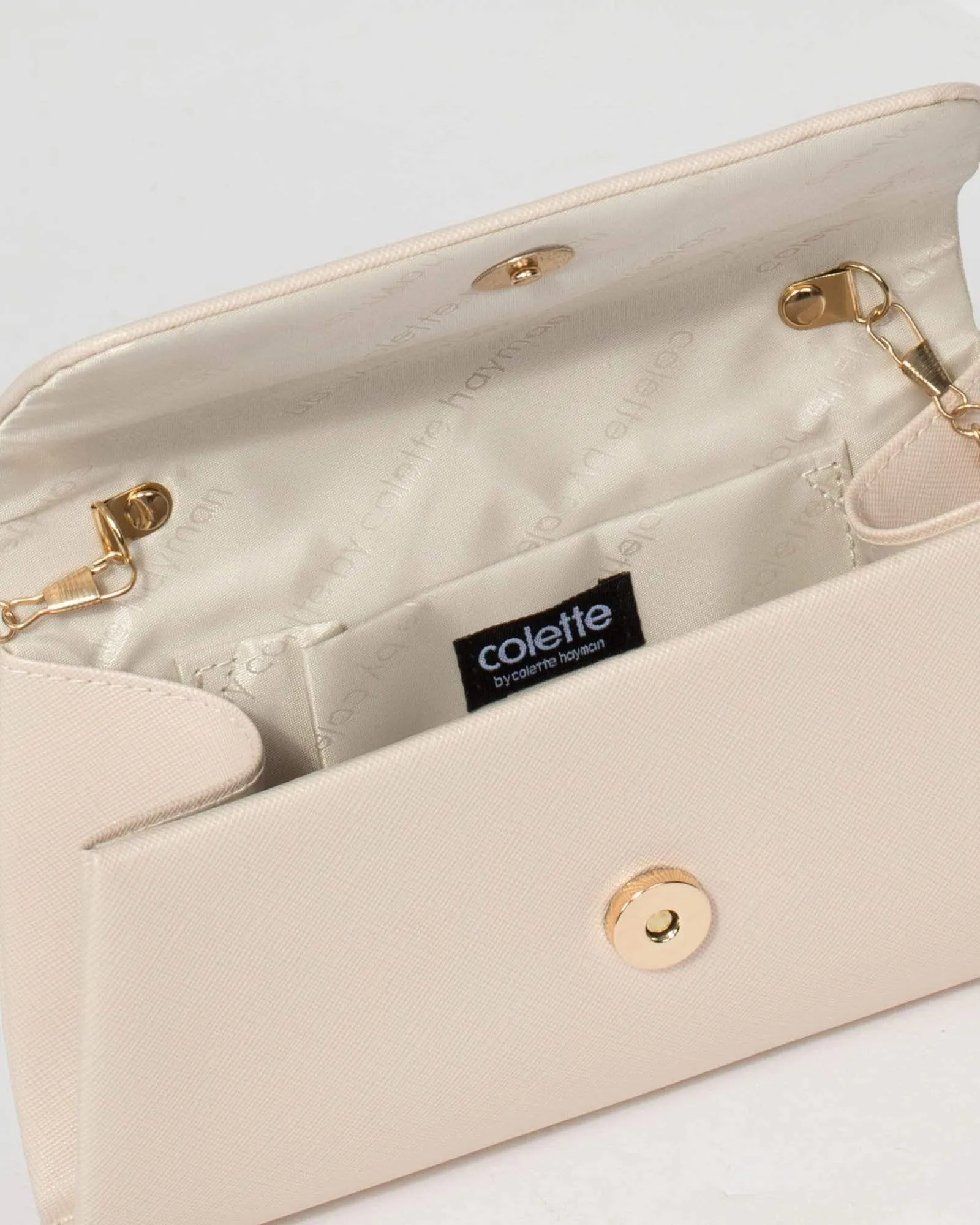 Ivory Leaha Evening Clutch Bag