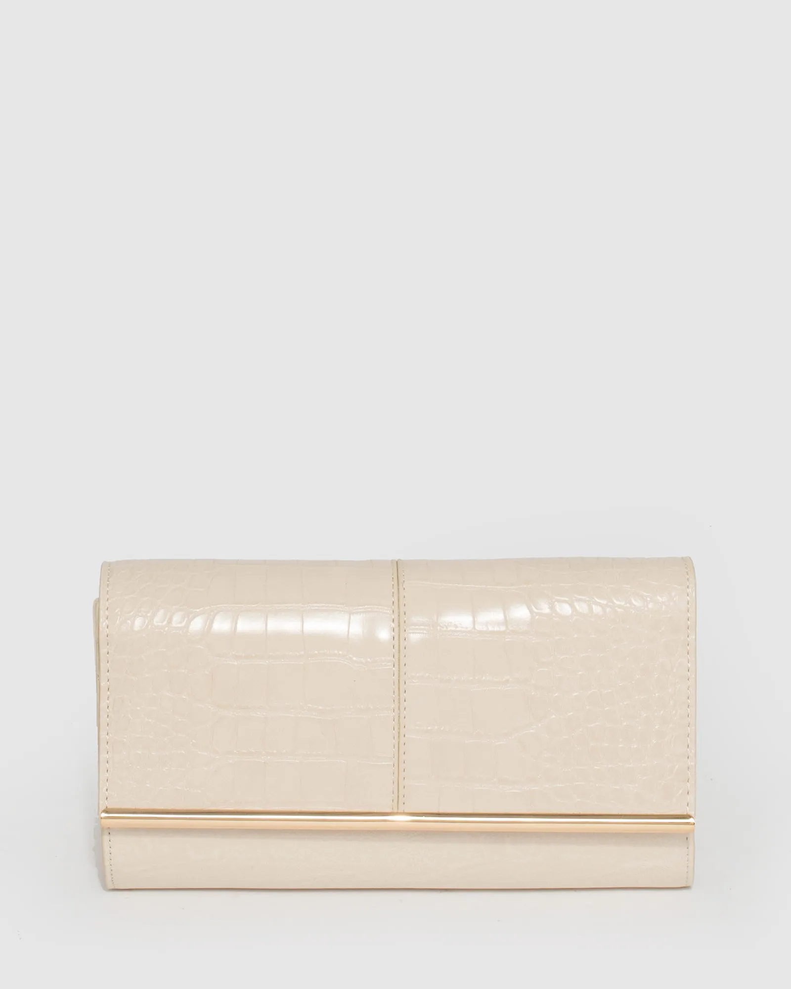 Ivory Vevay Panel Clutch Bag